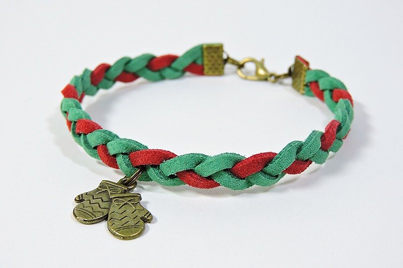 Winter の Love (glove) hand-woven bracelets - Bracelets - Other Materials Green