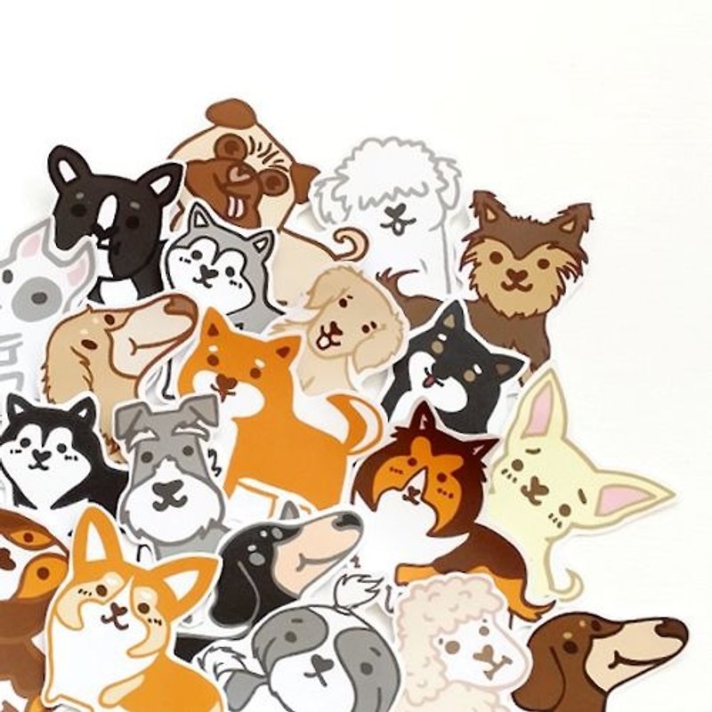 1212 fun design funny stickers everywhere-Dogs Daquan - Stickers - Waterproof Material Multicolor