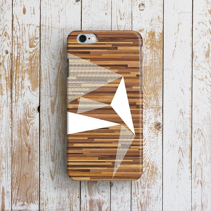 Wooden Geometric- Designer iPhone Case. Pattern iPhone Case. One Little Forest - เคส/ซองมือถือ - พลาสติก สีนำ้ตาล