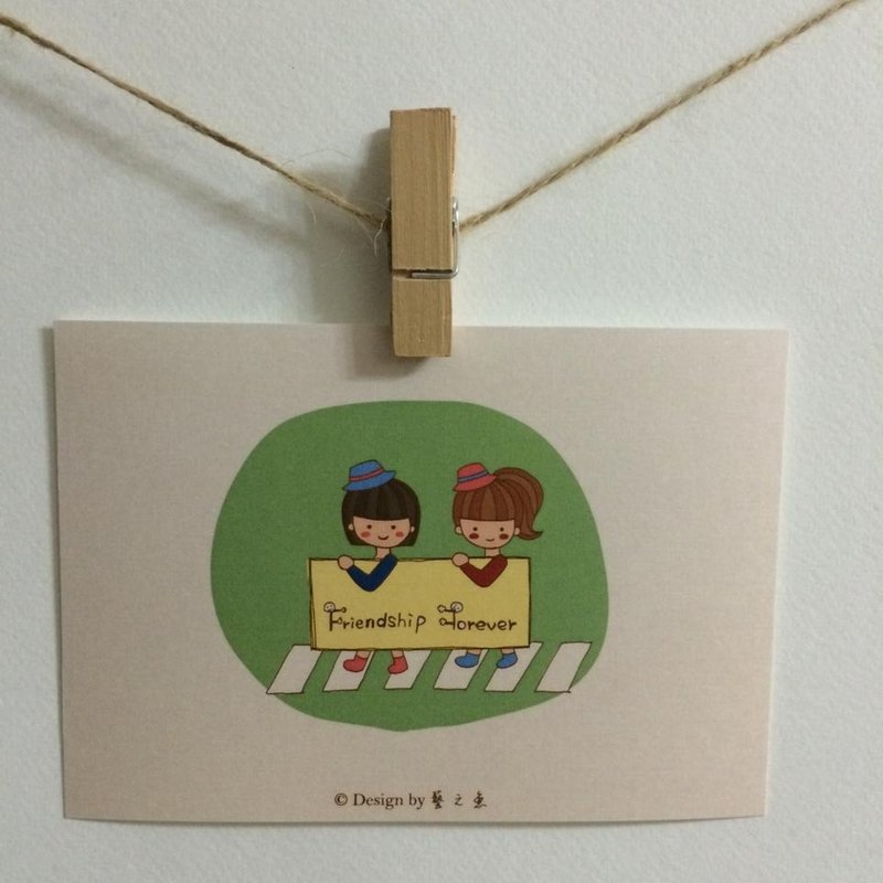 "Art Fish" Friendship Forever Card Postcard--C0046 - Cards & Postcards - Paper White