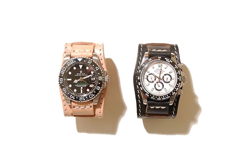3 Pieces Watch Straps - Three-piece Military Watch Band - Women's Watches - Genuine Leather Black