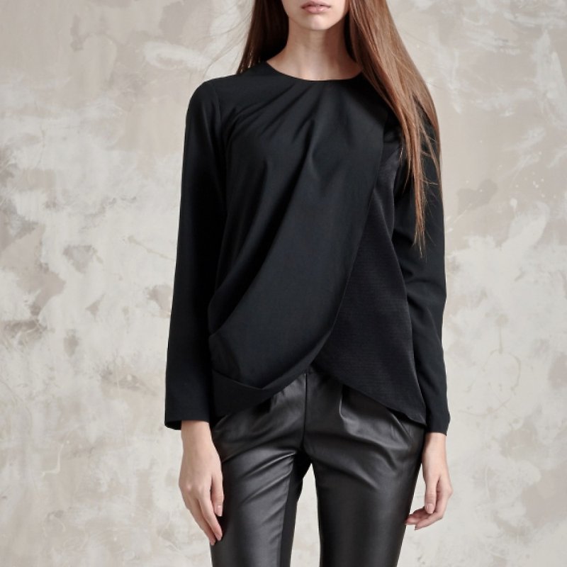 Hem irregular shape of the jacket - เสื้อผู้หญิง - วัสดุอื่นๆ สีดำ