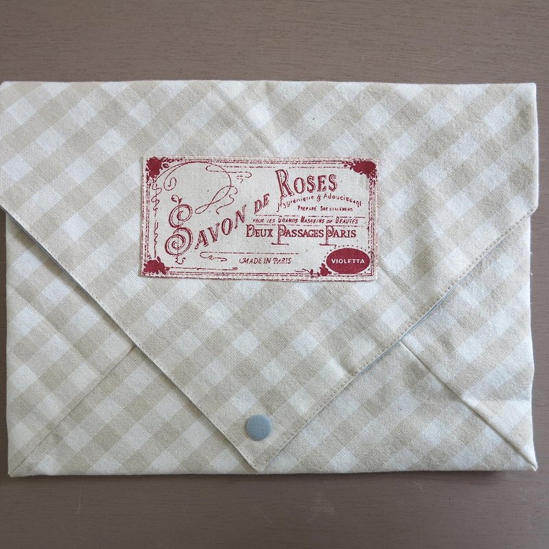 [Take away] container envelope Soft Pack (tea lattice) - อื่นๆ - ผ้าฝ้าย/ผ้าลินิน สีกากี