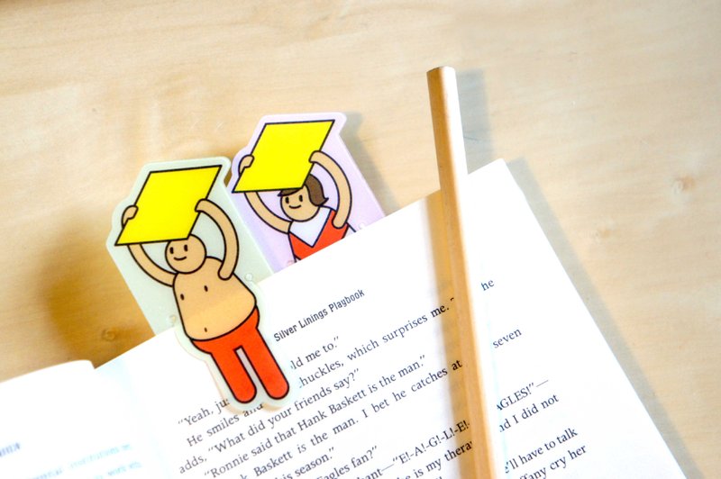 【UPUP舉牌小人】書籤系列/六入 - 筆記本/手帳 - 塑膠 