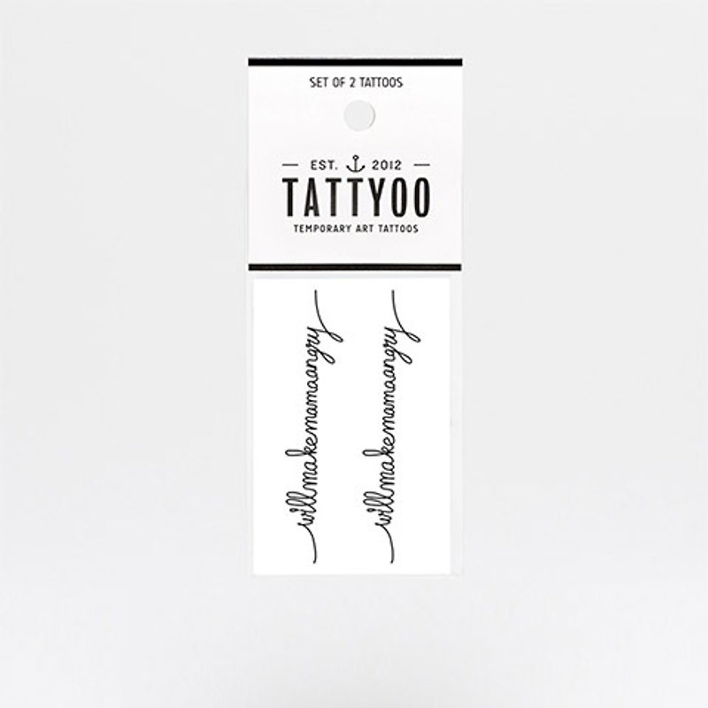 Little Rebellious Tattoo Tattoo Sticker | TATTYOO - สติ๊กเกอร์แทททู - กระดาษ สีดำ