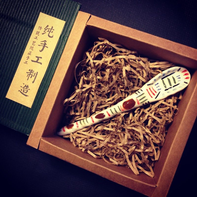 D.W.L'S LITTLE SHOP-自制瓷器陶瓷創意家居餐具-勺子 - 刀叉/湯匙/餐具組 - 瓷 多色