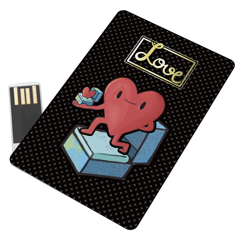 Packing True Heart Card Flash Drive 16GB - USB Flash Drives - Plastic Black