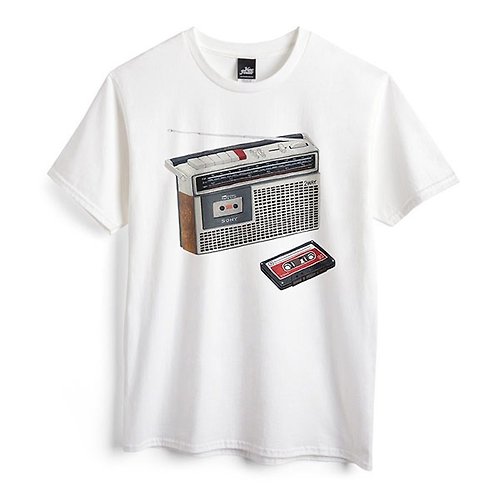 ViewFinder 卡式收錄音機 - 白 - 中性版T恤
