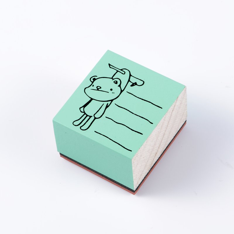 《Foufou》彩色原木印章 - I want to say....(冒險綠) - 印章/印台 - 木頭 綠色