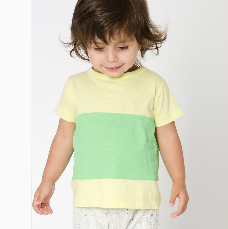 瑞典有機棉童裝嬰幼兒上衣6M至3歲 黃綠 - 嬰兒連身衣/包被/包巾 - 棉．麻 黃色