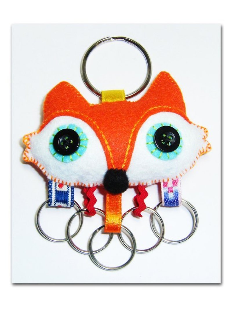 Key Case- Fox - พวงกุญแจ - วัสดุอื่นๆ สีส้ม
