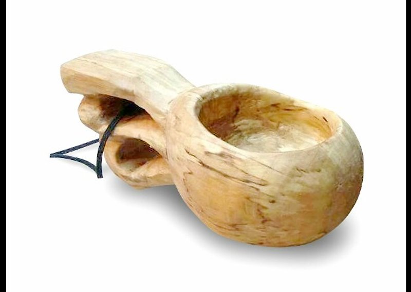 Finland handmade wooden cup Kuksa cup (can be customized) - Wood, Bamboo & Paper - Wood 