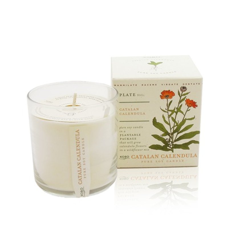 [KOBO] American Soy Essential Oil Candle - Fragrance Gold (280g/combustible 60hr) - Candles & Candle Holders - Wax White