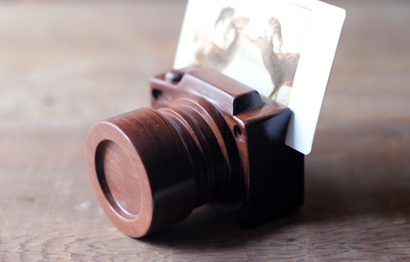 Handmade wooden miniature camera ▣ card photo folders - Folders & Binders - Wood Brown