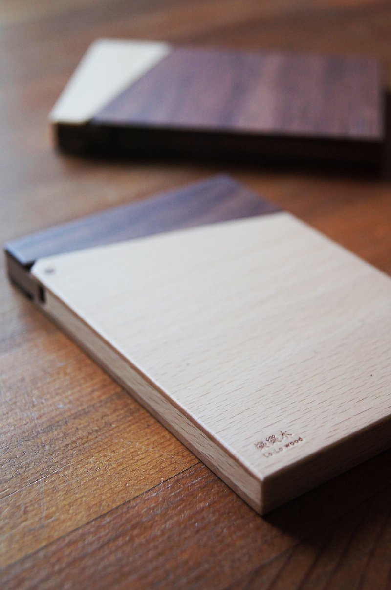 Beech business card case (light color below) (brand name is free! Please mark information in the remarks) - Card Holders & Cases - Wood 