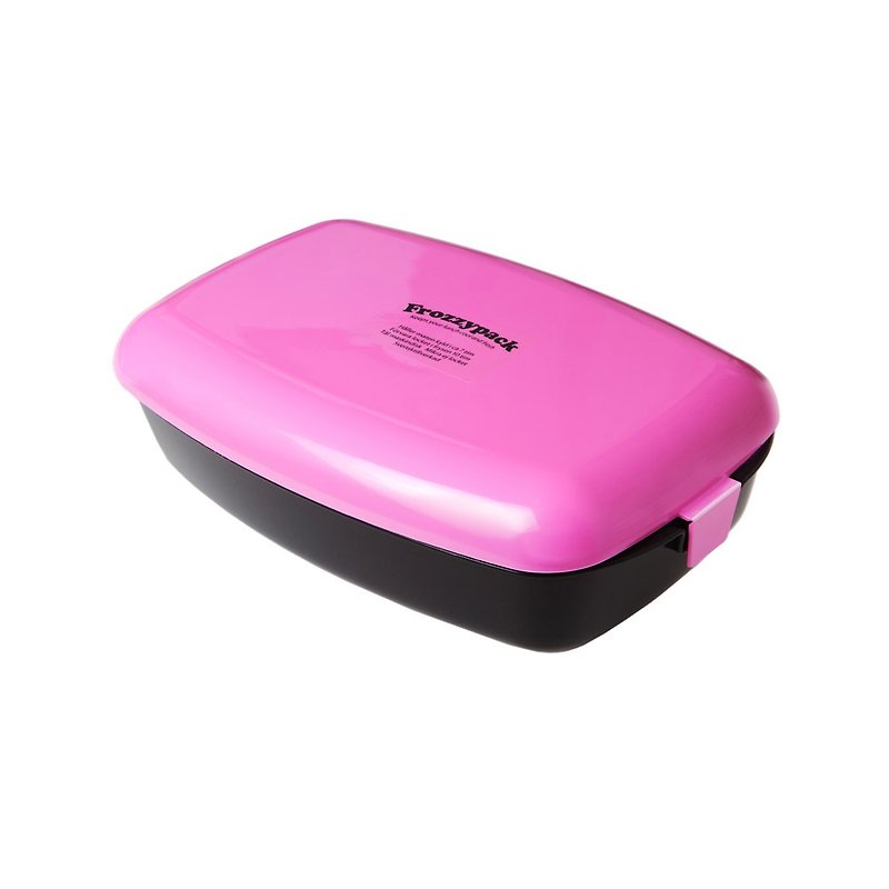 Swedish Frozzypack Fresh Food Box - Large Capacity Series / Pink - Black / Single Size - กล่องข้าว - พลาสติก หลากหลายสี