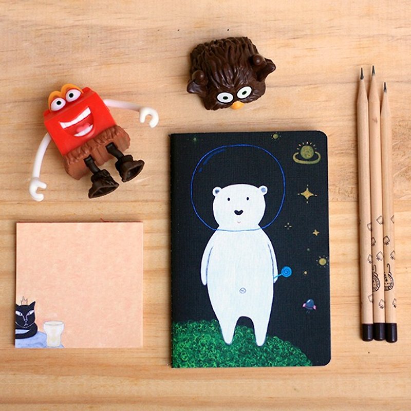 Small Notebook∣ Space Bear - Notebooks & Journals - Paper Multicolor