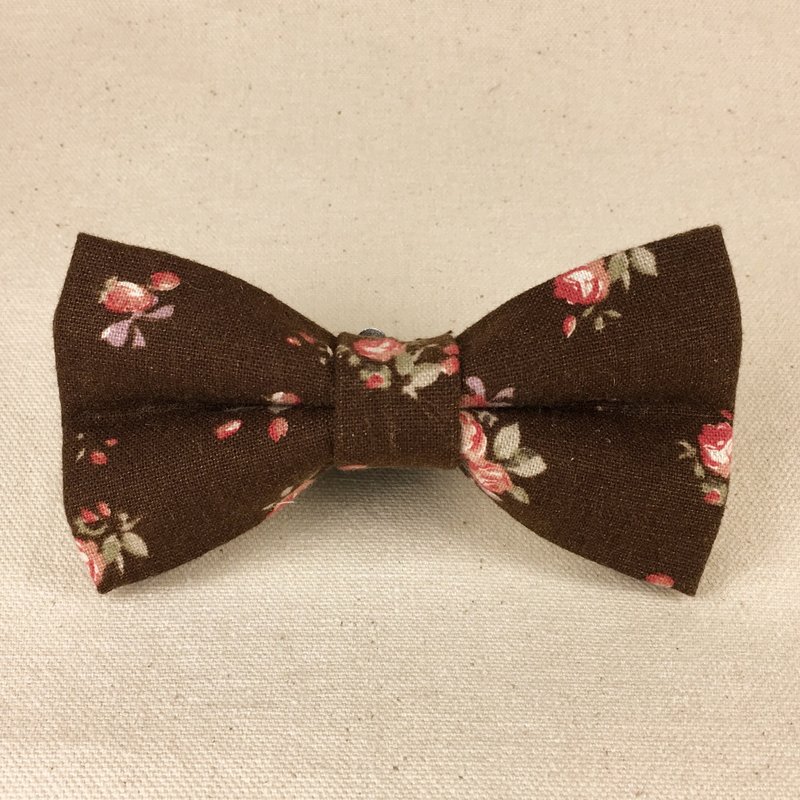 Mr.Tie 手工縫製領結 Hand Made Bow Tie 編號111 - 領帶/領帶夾 - 棉．麻 咖啡色