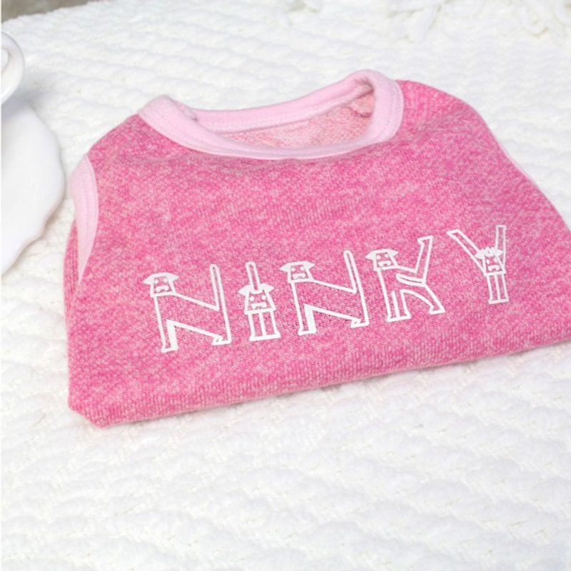 Customized dog name dog letter cute and stylish NINKYPUP hair child reflective clothing - Clothing & Accessories - Cotton & Hemp Pink