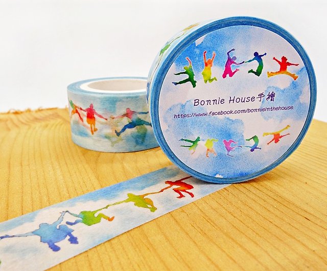 Bonnie painted watercolor paper tape rendering jump Life - Shop  bonnie-house Washi Tape - Pinkoi