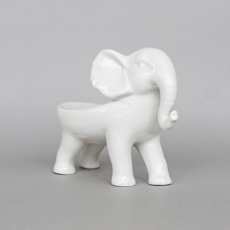 OOPSY Life-Elephant Jewelry Plate-RJB - Items for Display - Other Materials White