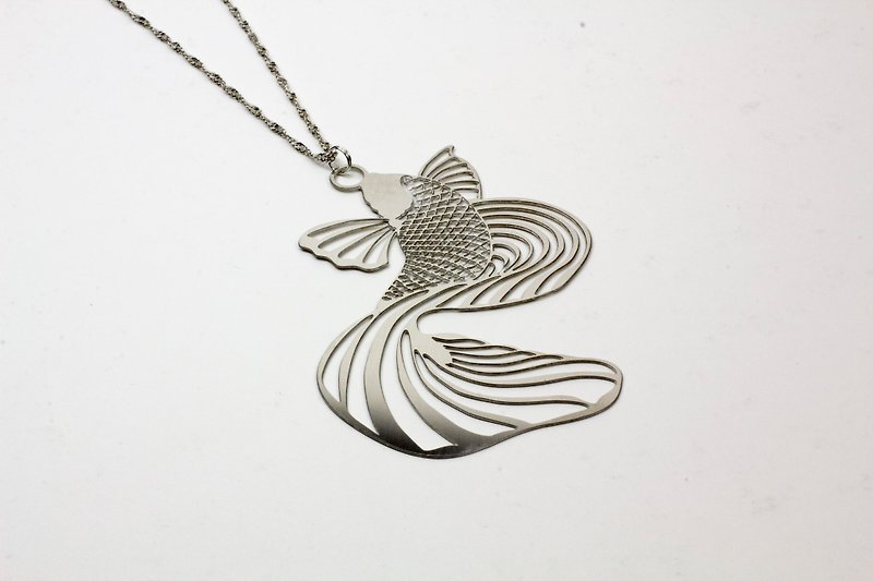 Goldfish Necklace- ZaoDesign - Necklaces - Other Metals Gray