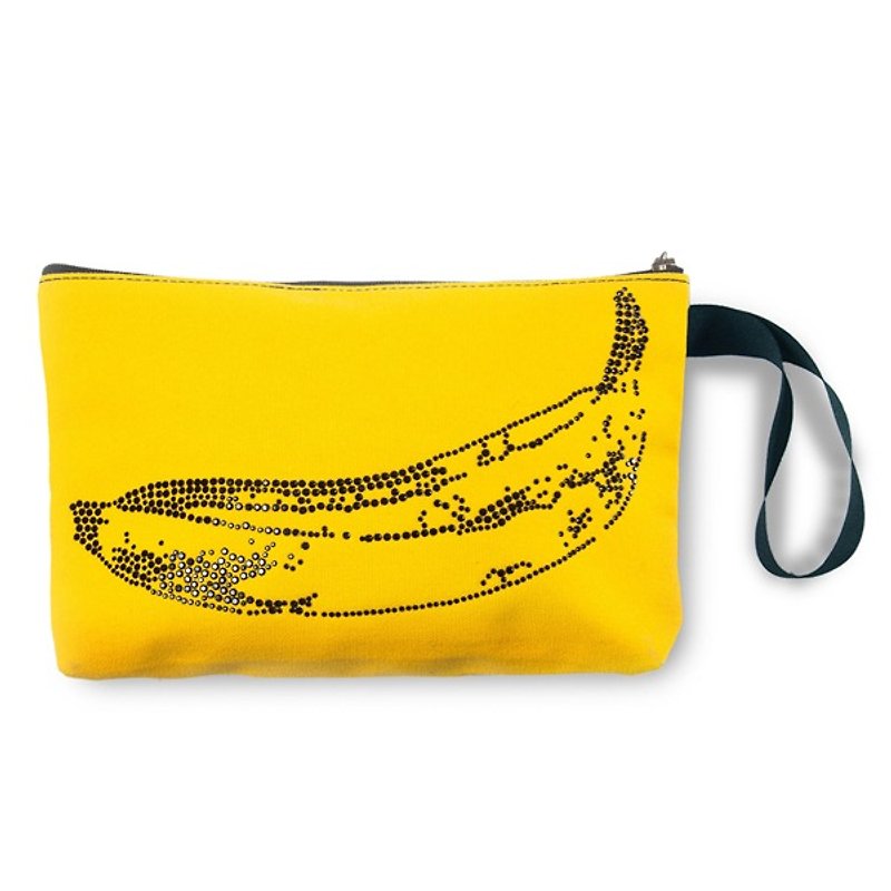【GFSD】Rhinestone Boutique-Puppufeng Series Bright Universal Bag-Banana - กระเป๋าเครื่องสำอาง - วัสดุอื่นๆ สีเหลือง