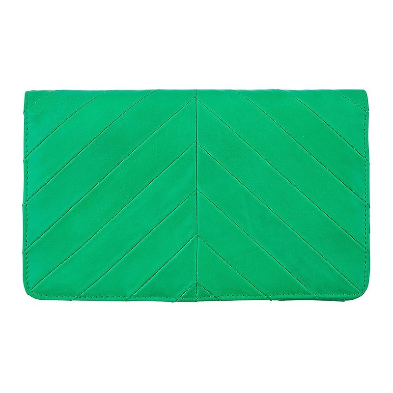 MILDRED Clutch_Emerald / Emerald - กระเป๋าคลัทช์ - หนังแท้ สีเขียว