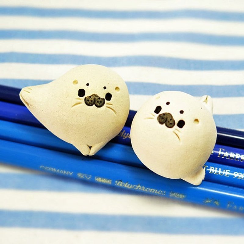 Seals figurines of Ceramics "The small seals balls" - 擺飾/家飾品 - 其他材質 白色