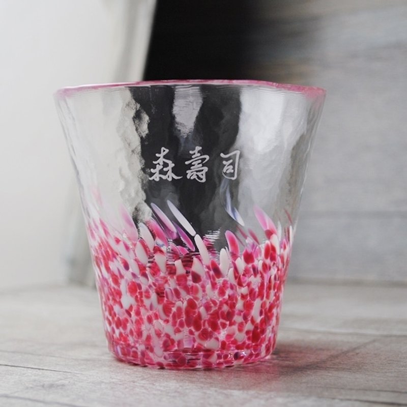 260cc [MSA] Japanese handmade cup (cherry pink) Japanese imports of Tianjin Jin Qing Qing handmade cup び い ro-do Tatari nn bu ra customization - Bar Glasses & Drinkware - Glass Pink