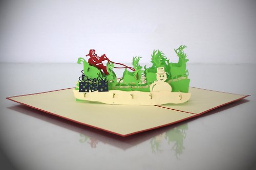 3D藝風館 3D聖誕老人立體卡片