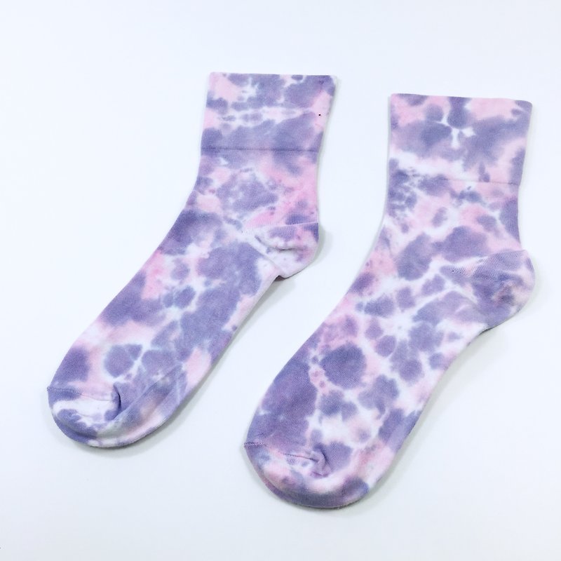 Tie Dye/Socks/Women/Men [Grape] - Socks - Cotton & Hemp Purple