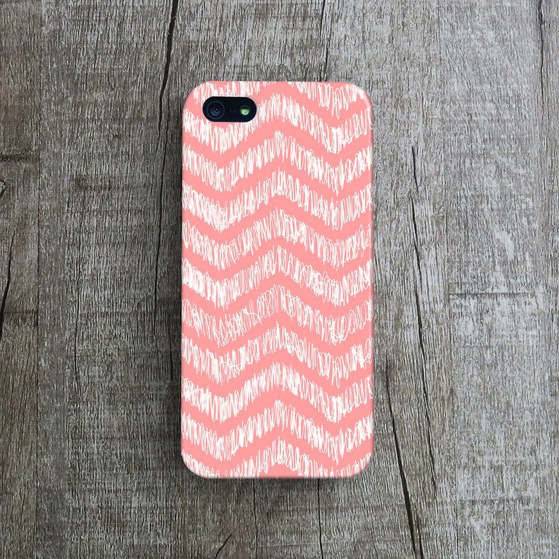 OneLittleForest - Original Mobile Case - iPhone 4, iPhone 5, iPhone 5c- painted wavy - Phone Cases - Plastic Pink