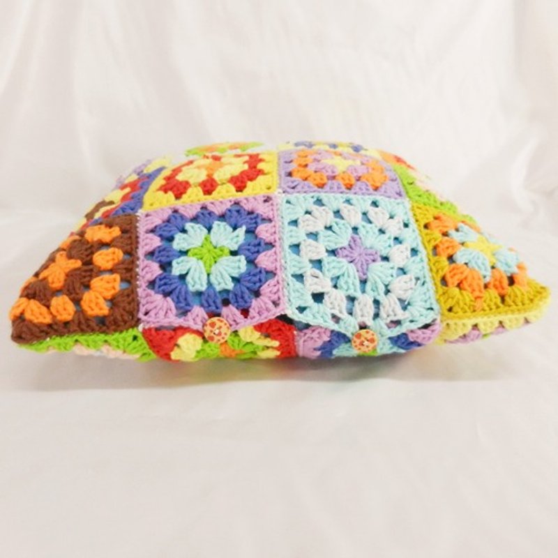 Original Series * colorful crocheted stitching Sen Department pillow pillowcase - Pillows & Cushions - Other Materials Red