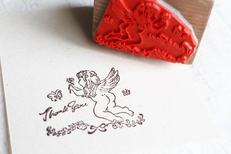 Angel's thank you　Stamp - Stamps & Stamp Pads - Wood Brown