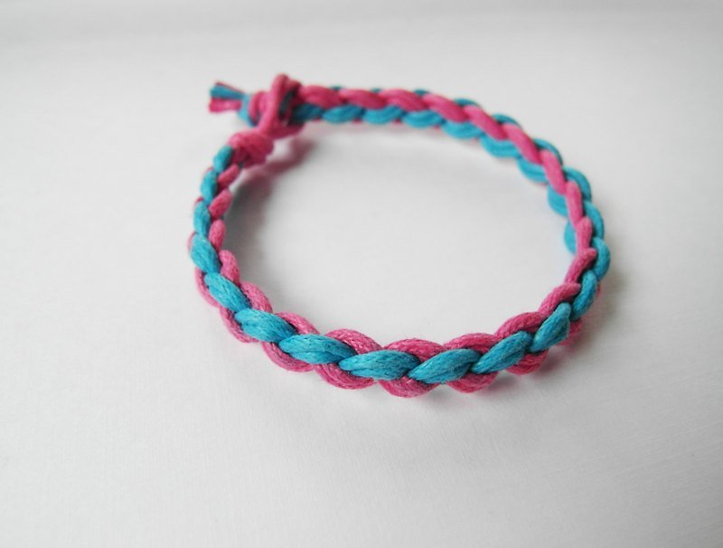 Sports style / hand-woven bracelet - สร้อยข้อมือ - วัสดุอื่นๆ สีน้ำเงิน