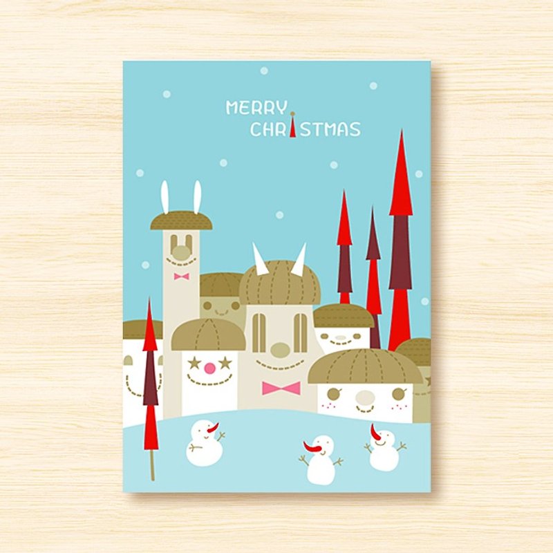 Postcard _ Christmas Smile City... Christmas Card, Christmas - Cards & Postcards - Paper Blue