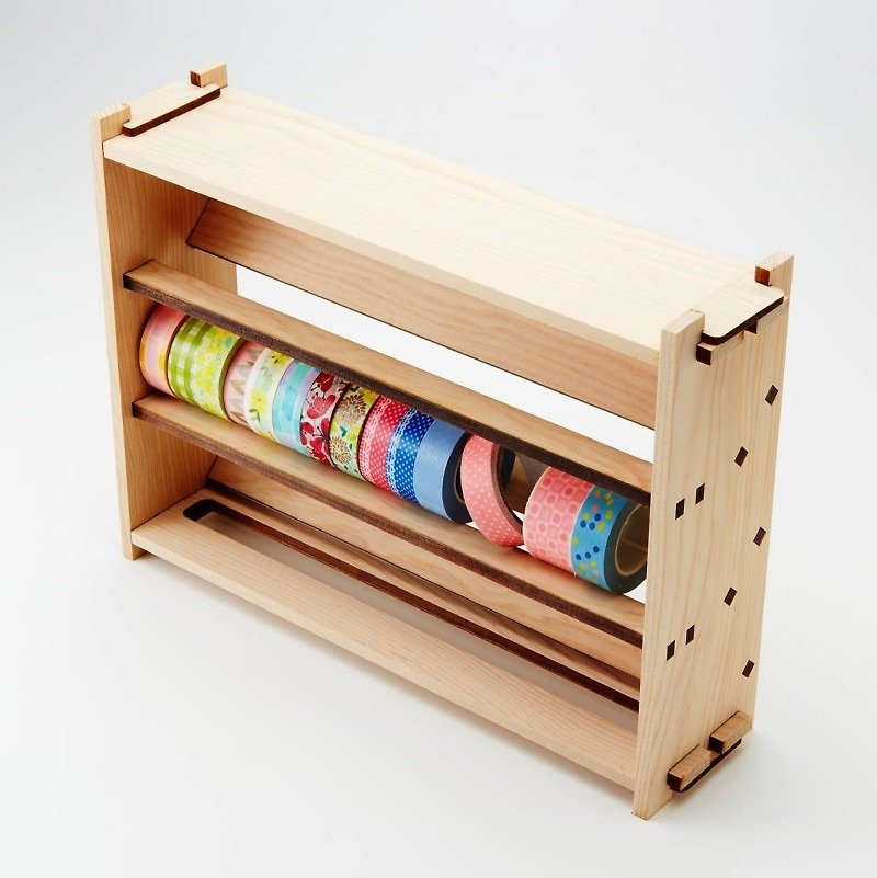 DIY paper tape storage building - Washi Tape - Wood Brown