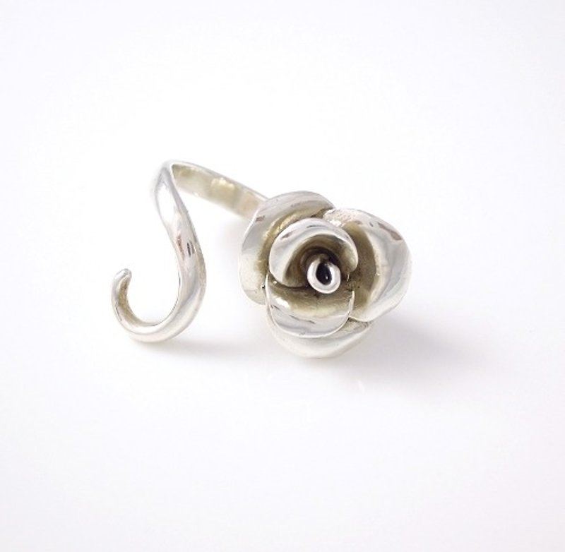 Wild Rose - Silver Ring - General Rings - Other Metals Gray