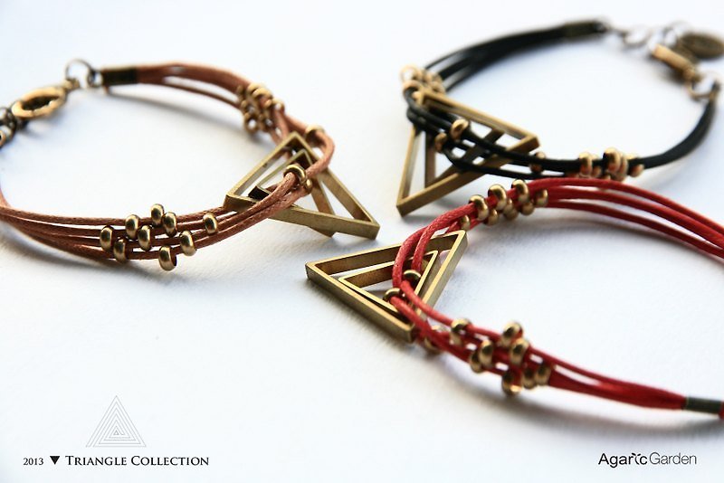 ▲ starry triangle geometric bracelet - สร้อยข้อมือ - โลหะ 