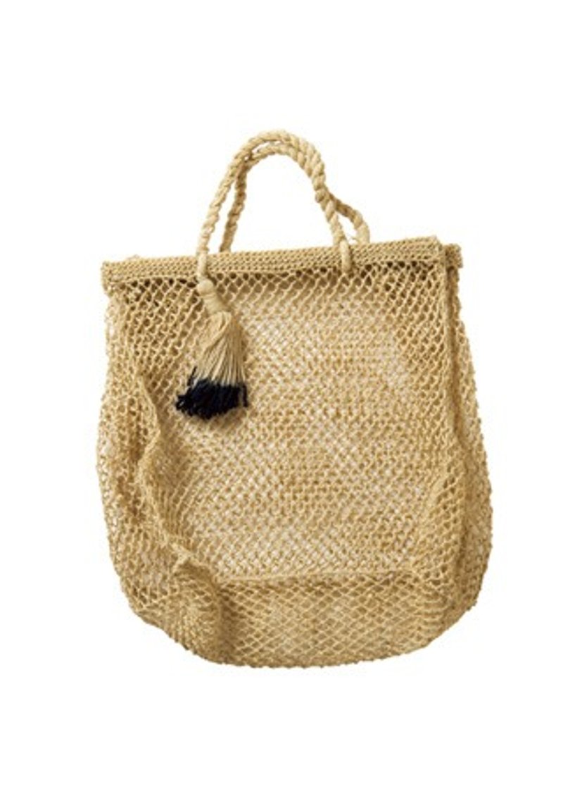 Earth tree fair trade &amp; eco- "Bag Series" - vegetable dyes flax mesh handheld shopping bag - กระเป๋าเครื่องสำอาง - พืช/ดอกไม้ 