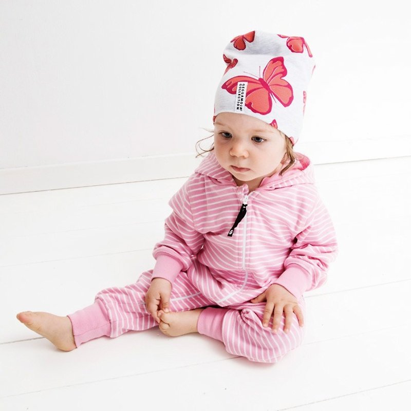 [Made in Sweden] organic cotton limited edition orange butterfly hat (for 1Y-6Y) - Bibs - Cotton & Hemp 