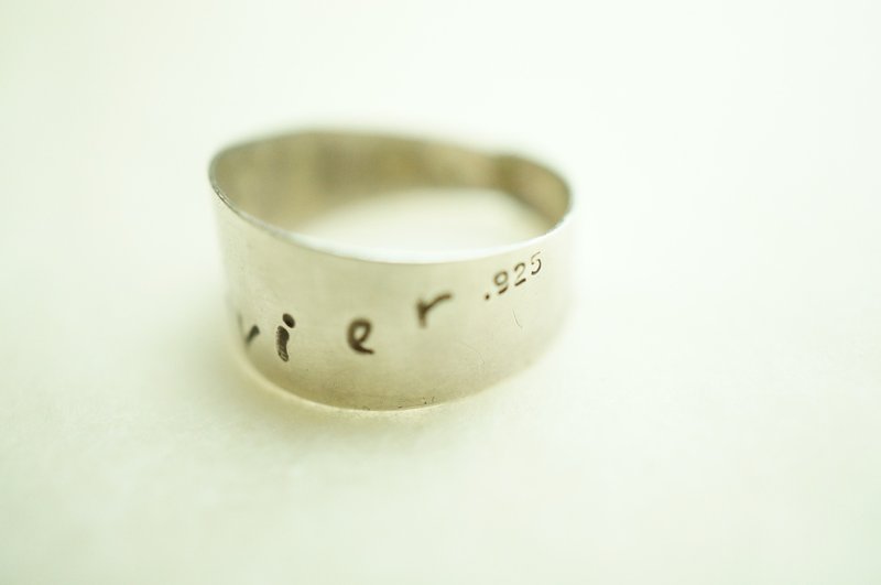 [JanvierMade] ❤ Stamped Silver Ring Silver Ring l l minimalist design ingenuity Handmade - แหวนทั่วไป - โลหะ 