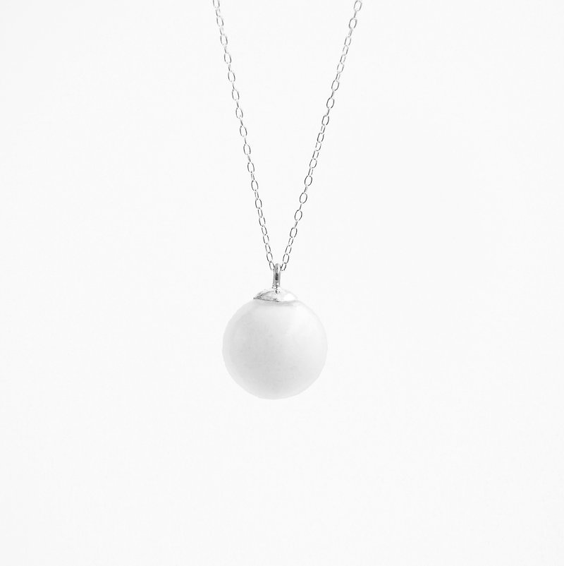Winter Special - SnowBall Concrete Necklace - สร้อยคอ - ปูน ขาว