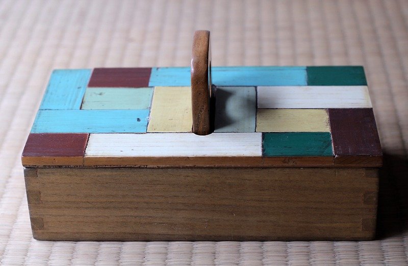 Collage wooden box ▥ small / B - กล่องเก็บของ - ไม้ สีนำ้ตาล