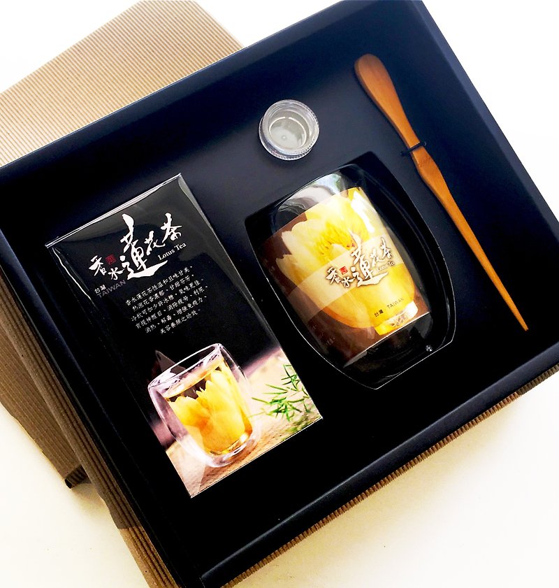 Gift Box │ Perfume Lotus Tea Group │ Tea Ceremony White River Lotus Glass Group Tea - 健康食品・サプリメント - 食材 イエロー