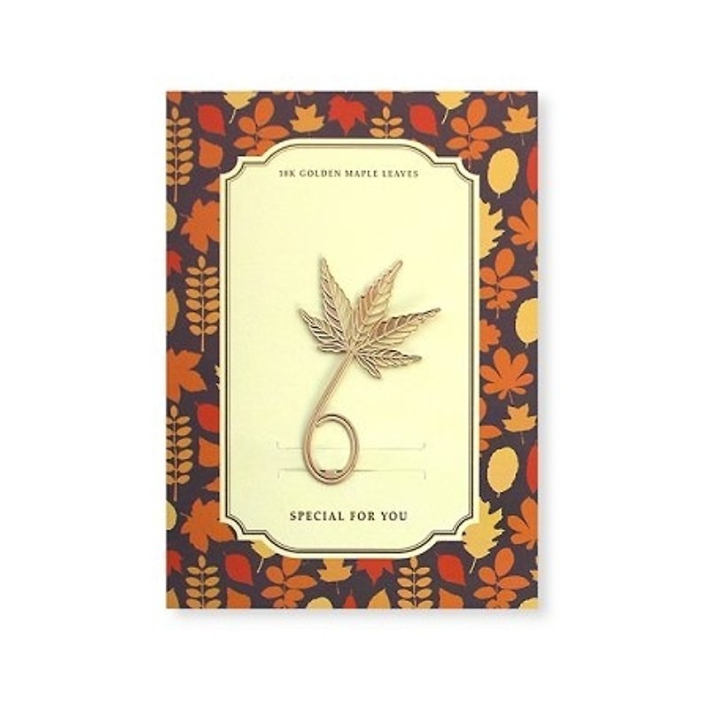 bookfriends 18K Gold Naturals Styling Bookmark - Maple Leaf, BZC24203 - Bookmarks - Other Metals Gold