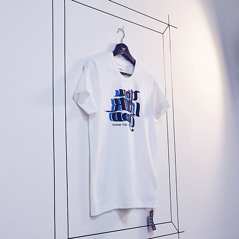 YouLookGood 會說話的T恤 設計T恤 男生禮物 白目T恤 創意T - T 恤 - 棉．麻 白色