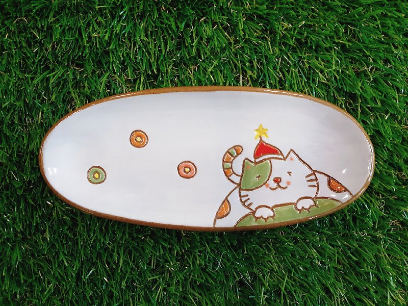 [Red Hat Limited] Little Prince Cat-It’s warmer here - Plates & Trays - Pottery 