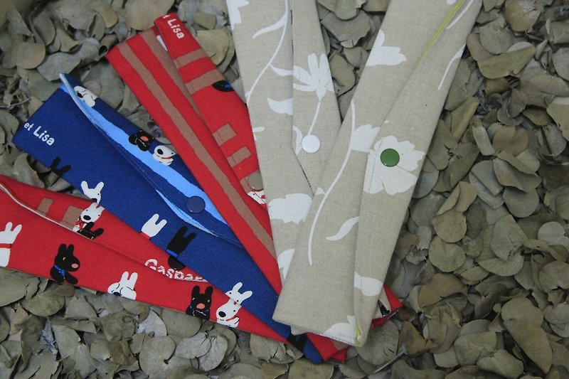 Flower/cartoon eco-friendly chopsticks belt - Chopsticks - Cotton & Hemp Multicolor